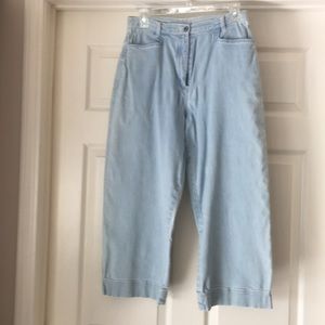 Slightly distressed capris